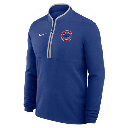 Jersey de media cremallera Nike Royal Victory de los Chicago Cubs para hombre