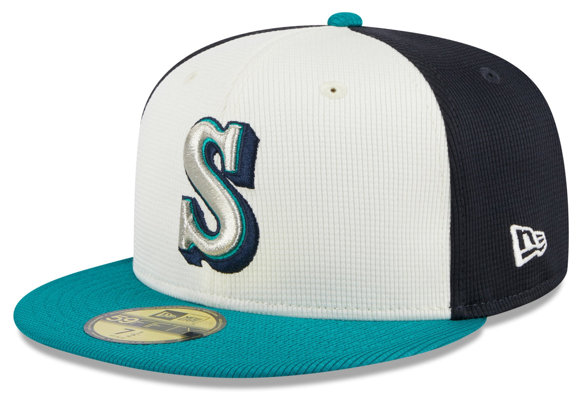 Men's Seattle Mariners New Era White 2024 Batting Practice 59FIFTY Fitted Hat