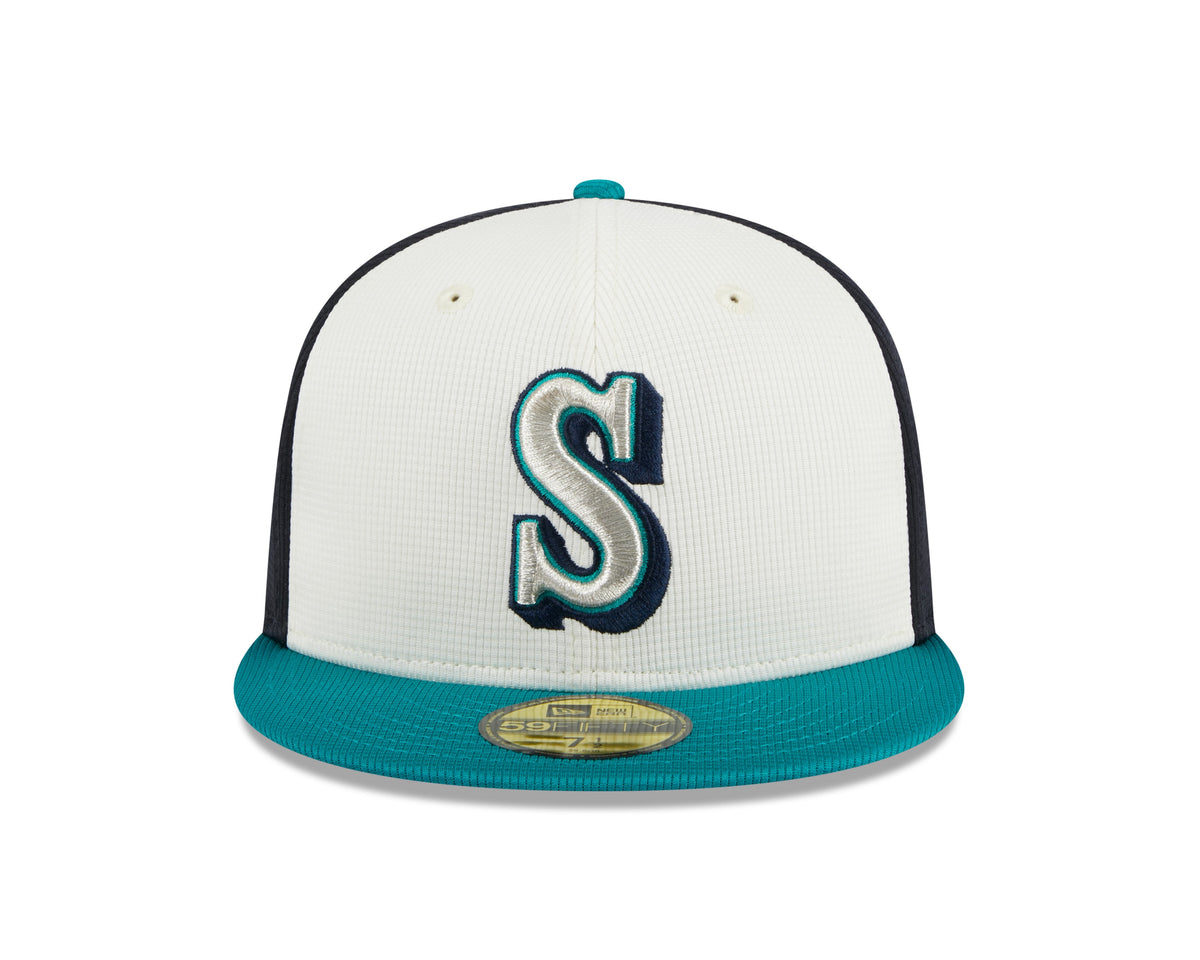 Men's Seattle Mariners New Era White 2024 Batting Practice 59FIFTY Fitted Hat