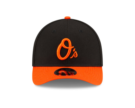 Gorra ajustable 9FORTY New Era Player Replica M-Crown de los Baltimore Orioles en negro/naranja