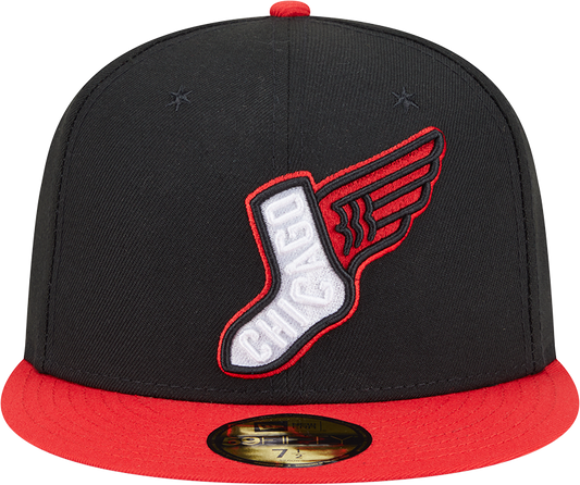 Chicago White Sox New Era 2025 City Connect Alternate 59FIFTY Fitted Hat - Black/Red