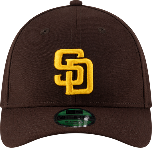 Gorra 39Thirty Flex Fit marrón New Era M-Crown réplica de jugador de los San Diego Padres