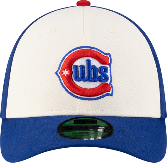 Gorra azul Chicago Cubs New Era M-Crown 39Thirty Alternate 2 Player Replica Flex Fit