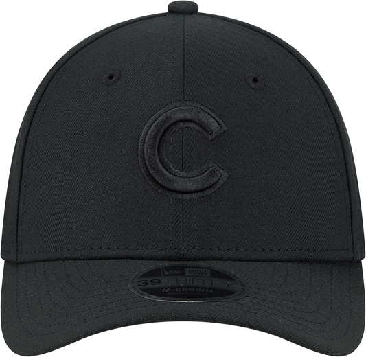 Gorra Chicago Cubs New Era M-Crown 39Thirty negra tonal Flex Fit