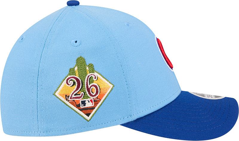 Chicago Cubs New Era 2026 Spring Training M-Crown 39Thirty Player Replica Blue Flex Fit Hat