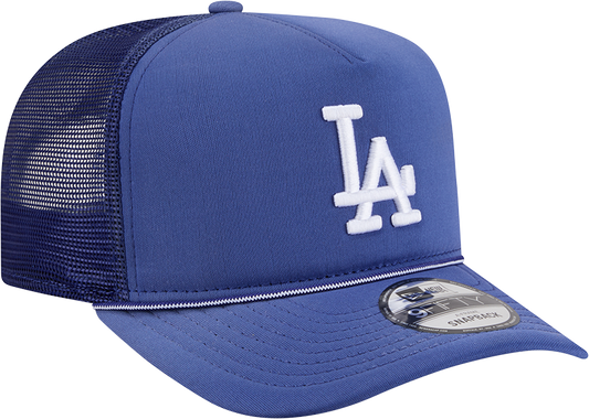 Los Angeles Dodgers New Era Blue Worn A-Frame 9FIFTY Trucker Snapback Hat