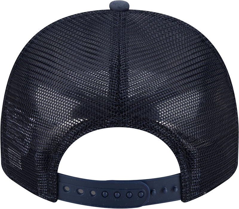 New York Yankees New Era Navy Worn A-Frame 9FIFTY Trucker Snapback Hat