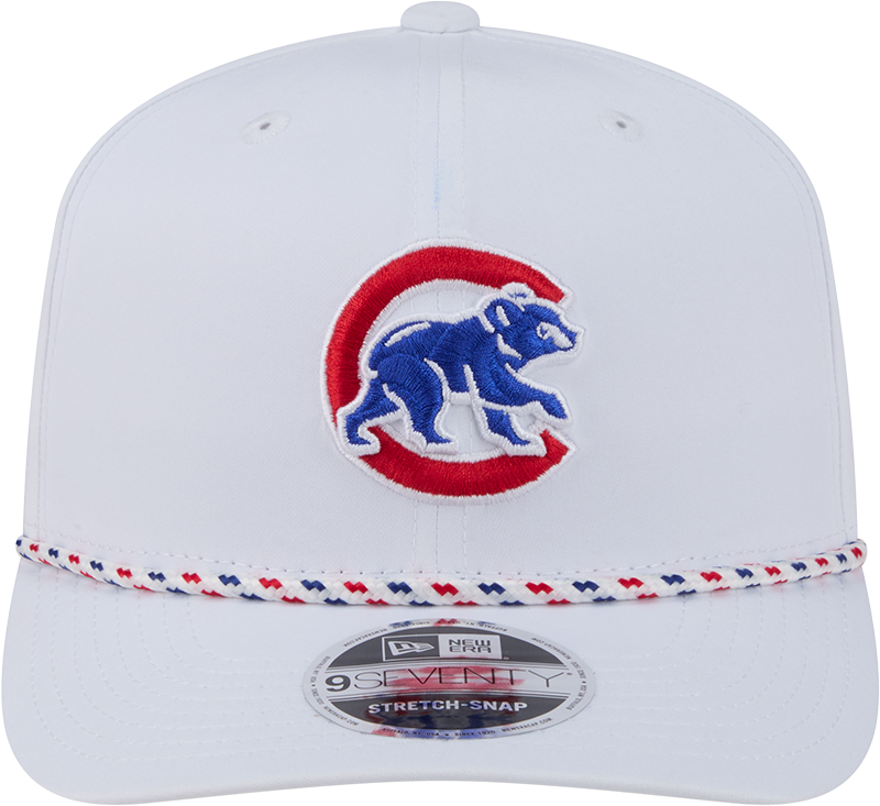 Gorra ajustable Chicago Cubs New Era blanca Sport Rope 9SEVENTY Stretch Snap - Walking Bear