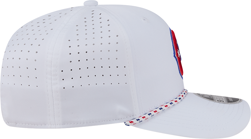 Gorra ajustable Stretch Snap de los Chicago Cubs New Era, segunda alternativa blanca, Sport Rope 9SEVENTY