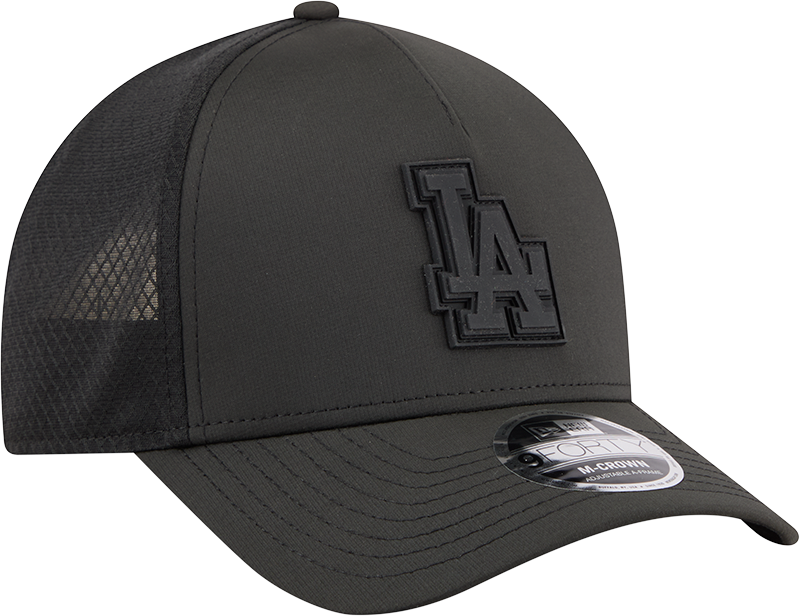 Los Angeles Dodgers New Era Badged 9FORTY M-Crown Adjustable Hat-Black