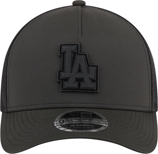 Los Angeles Dodgers New Era Badged 9FORTY M-Crown Adjustable Hat-Black
