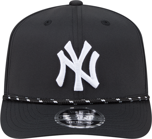 New York Yankees Black Sport Rope 9SEVENTY Stretch Snap Adjustable Hat
