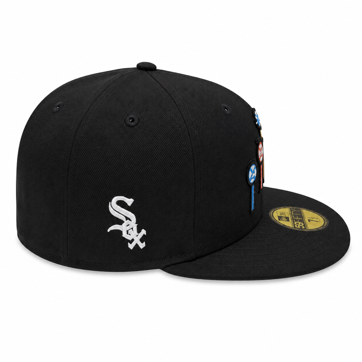 Chicago White Sox New Era Black Pinwheels 59FIFTY Fitted Hat