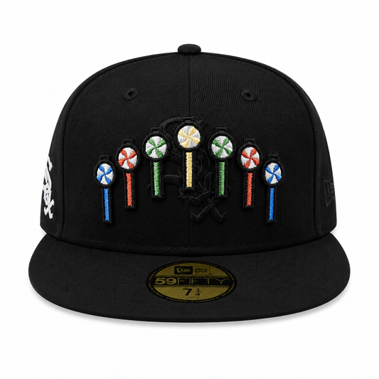 Chicago White Sox New Era Black Pinwheels 59FIFTY Fitted Hat