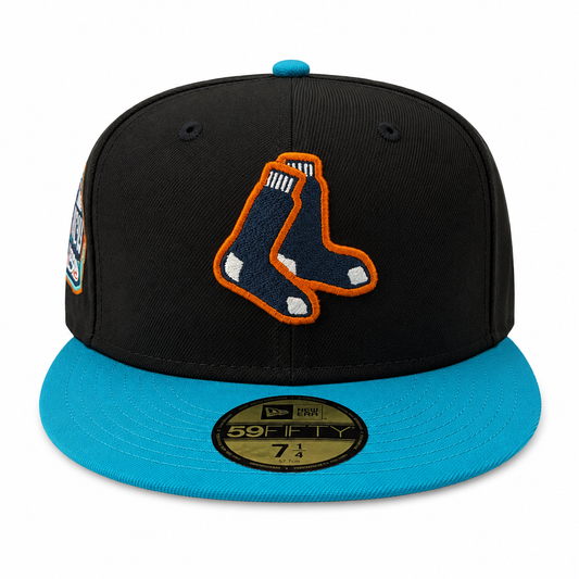 Gorra ajustada 59FIFTY New Era Black/Pine Hellbilly Deluxe de los Boston Red Sox