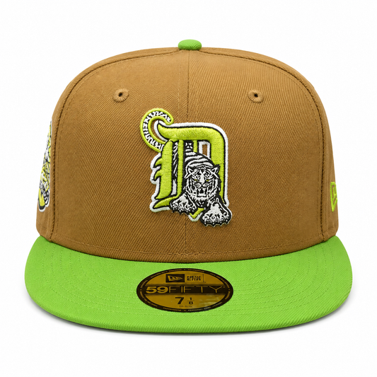 Detroit Tigers New Era Wheat/Lime Cooper 59FIFTY Fitted Hat