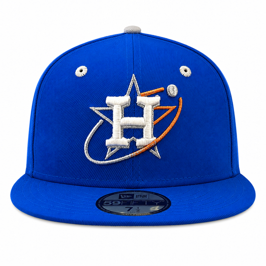 Gorra ajustada 59FIFTY de los Houston Astros NASA Blue Lift Off Space City