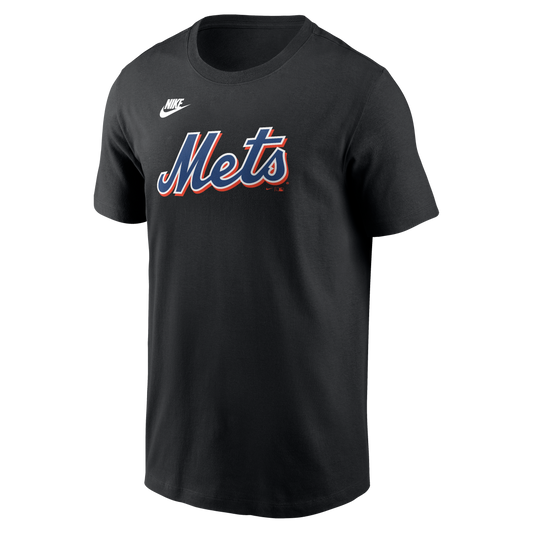 Camiseta negra Nike de hombre de Mike Piazza de los New York Mets con nombre y número