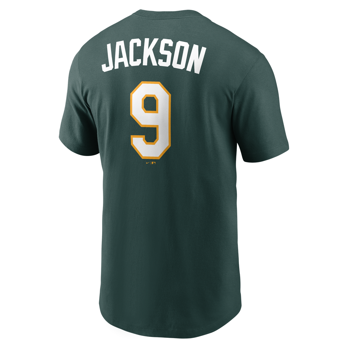 Camiseta Nike verde para hombre de Reggie Jackson de los Oakland Athletics con nombre y número