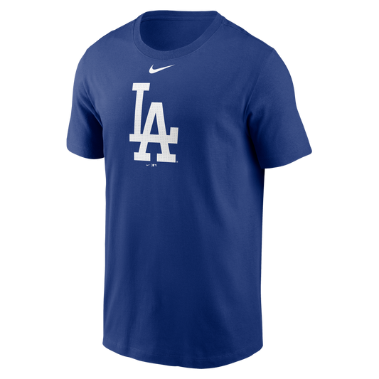 Camiseta Nike Fuse azul real con logotipo grande de los Los Angeles Dodgers para hombre