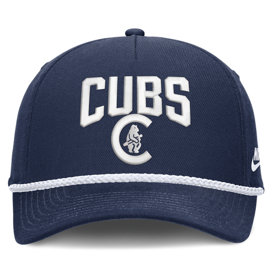 Gorra ajustable Chicago Cubs Nike Cooperstown azul marino Rise