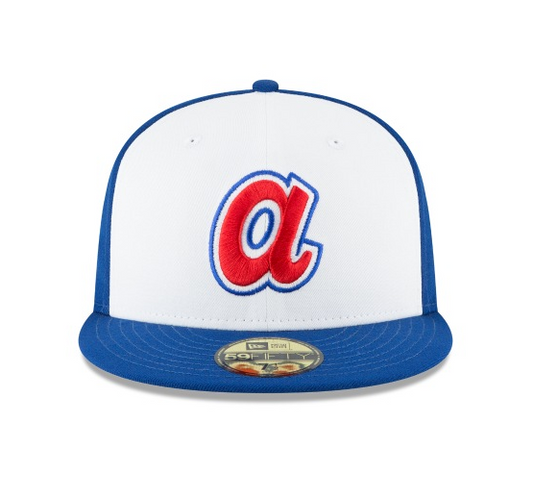 Men's Atlanta Braves Cooperstown Collection White/Royal 59Fifty Fitted Hat