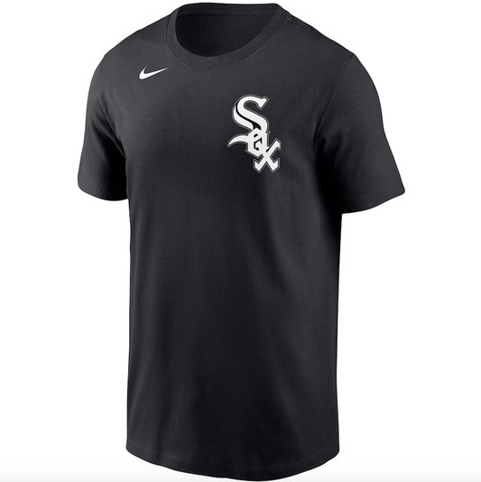 Camiseta negra de hombre de los Chicago White Sox de Luis Robert Nike con nombre y número