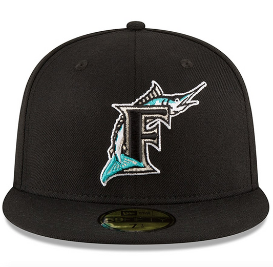 Men's Florida Marlins New Era Black 1997 World Series Wool 59FIFTY Fitted Hat