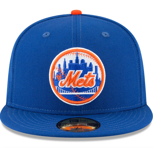 Gorra ajustada 59FIFTY de lana azul New York Mets New Era 1962 Colección Cooperstown para hombre