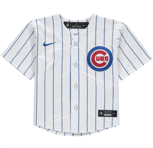 Camiseta réplica de equipo Nike Home blanca de los Chicago Cubs para bebé 2.0