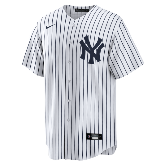 Camiseta de réplica de local blanca Nike New York Yankees para hombre sin nombre ni número