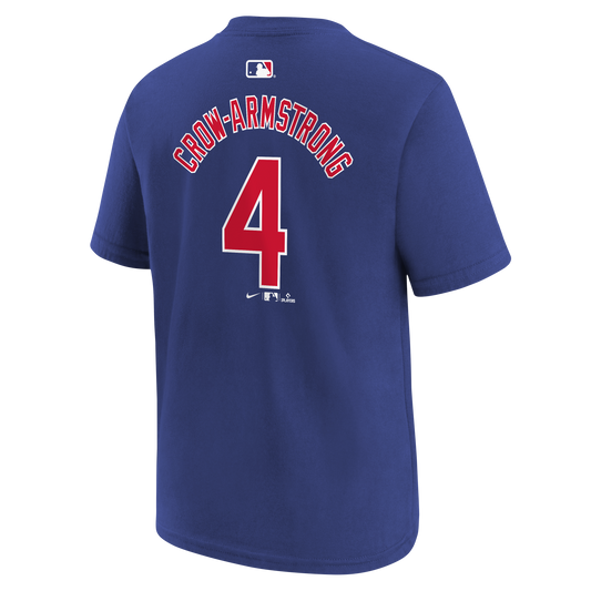 Youth Chicago Pete Crow-Armstrong Royal Blue Nike Name And Number Tee