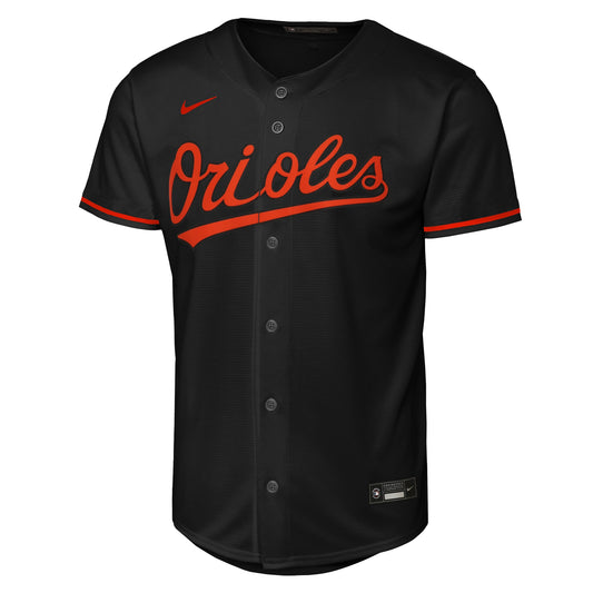 NIKE Youth Baltimore Orioles Gunnar Henderson Black Alternate Replica Jersey