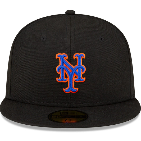 Gorra ajustada 59FIFTY On Field de la colección Authentic de los New York Mets New Era en color negro para hombre