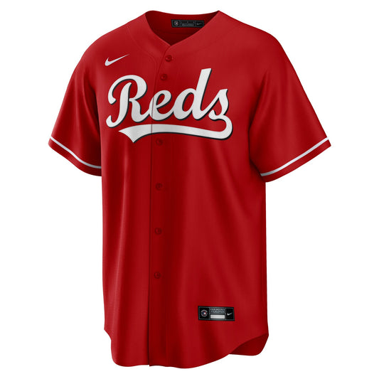 Camiseta réplica alternativa roja Nike de Elly De La Cruz de los Cincinnati Reds para hombre