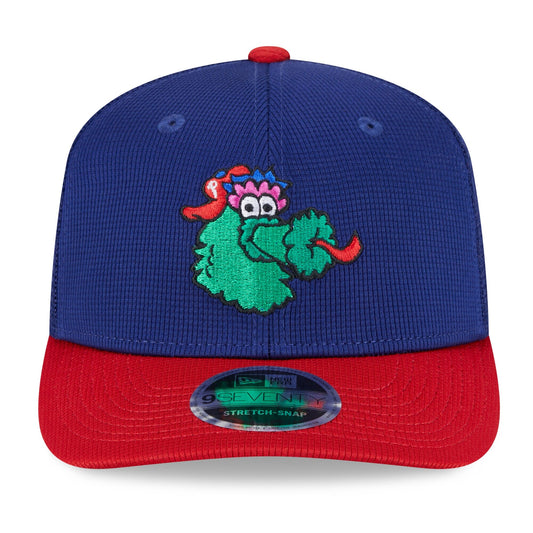 Philadelphia Phillies New Era Deep Blue/Red Batting Practice 9SEVENTY Trucker Hat