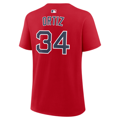 Men's David Ortiz Boston Red Sox Nike Red Name & Number T-Shirt