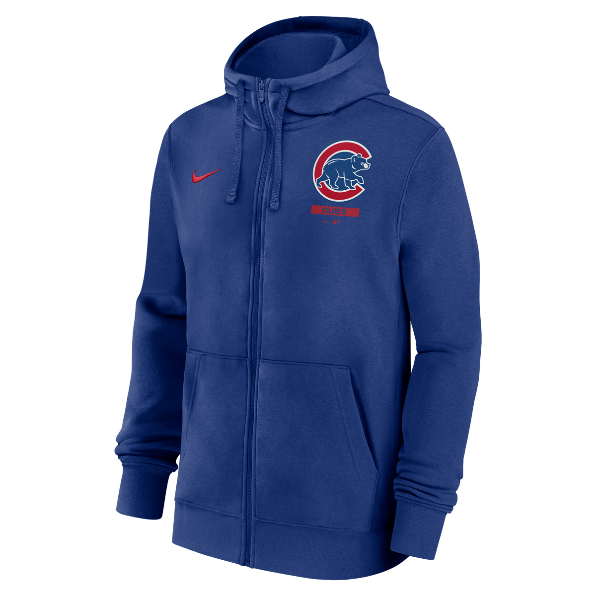 Sudadera con capucha Nike Mentor de los Chicago Cubs para hombre, con cremallera completa, color azul real