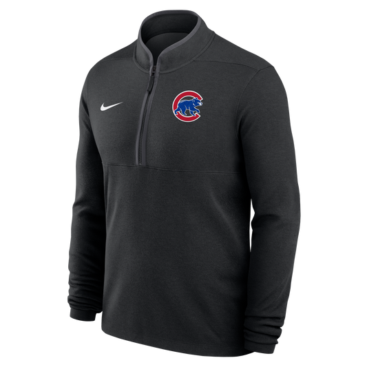 Men's Chicago Cubs Nike Victory Black Half Zip Pullover