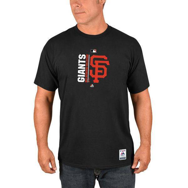 Camiseta negra auténtica Majestic Collection con icono del equipo de los San Francisco Giants de la MLB para hombre
