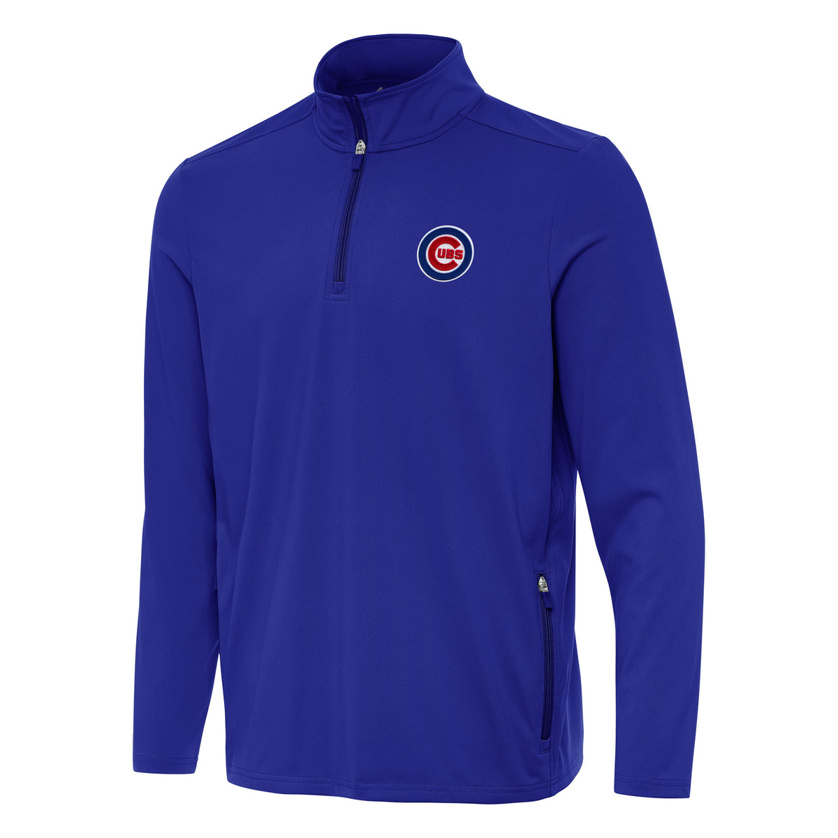Men's Chicago Cubs Antigua Royal Perilous 1/4 Zip Pullover Top