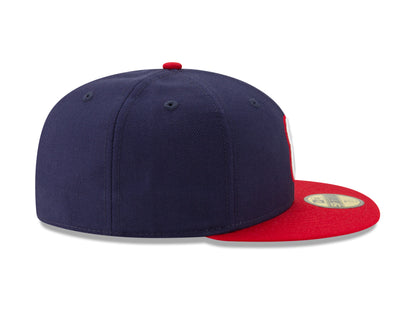 Gorra ajustada 59FIFTY clásica de la colección Cooperstown de los Chicago White Sox 1987 en azul marino/rojo