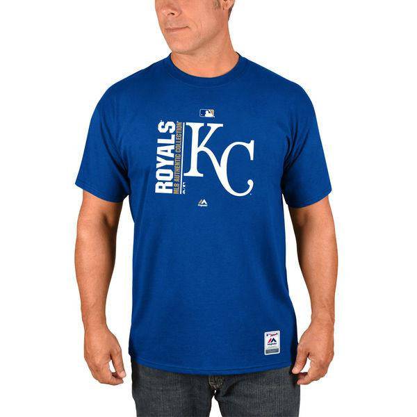 Camiseta Majestic Royal Authentic Collection Team Icon de los Kansas City Royals de la MLB para hombre