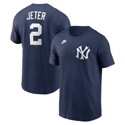 Men's Derek Jeter New York Yankees Nike Navy Name & Number T-Shirt