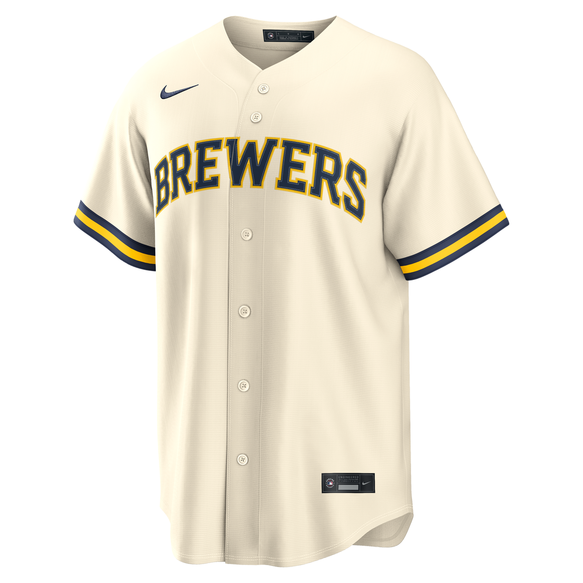 Men's Milwaukee Brewers Nike Cream Home Replica Team Jersey