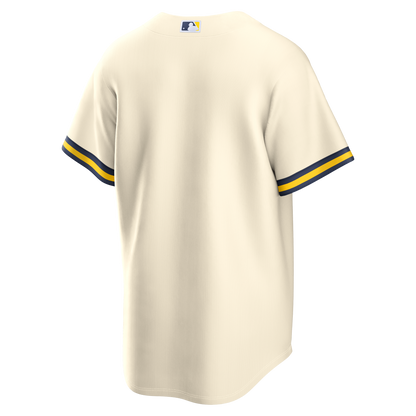 Men's Milwaukee Brewers Nike Cream Home Replica Team Jersey