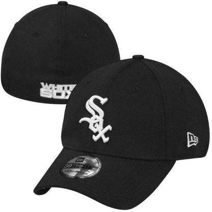 Gorra clásica 39THIRTY Flex negra de MLB New Era de los Chicago White Sox para hombre