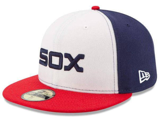 Men's Chicago White Sox New Era White/Red Authentic Collection On-Field Sunday Alternate 59FIFTY Fitted Hat