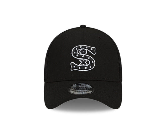 Men's Chicago White Sox New Era Black Batting Practice 39THIRTY Flex-Fit Hat