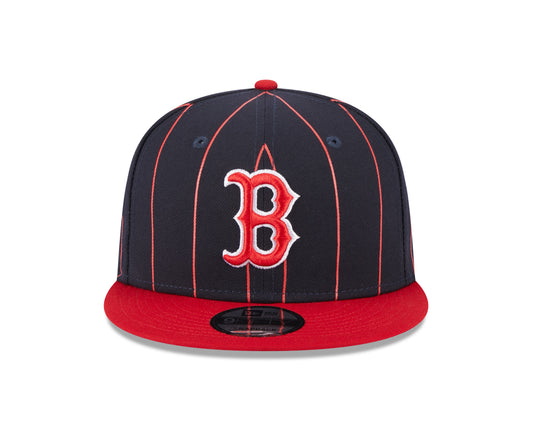 Gorra Snapback Vintage New Era 9FIFTY de los Boston Red Sox en Azul Marino/Rojo